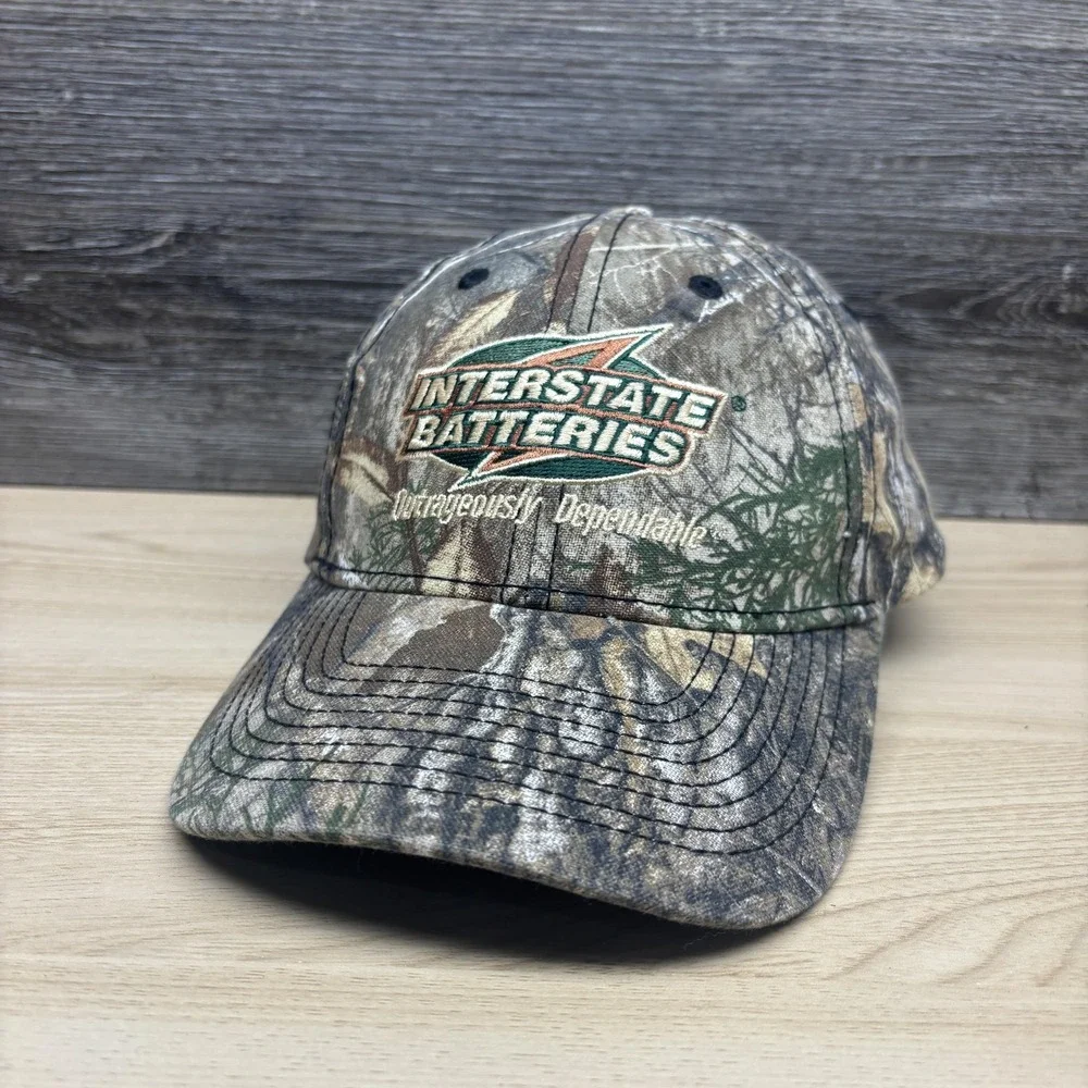 Interstate Batteries Hat Cap Snap Back Camo Realtree Hunting‎ Advertising Mens
